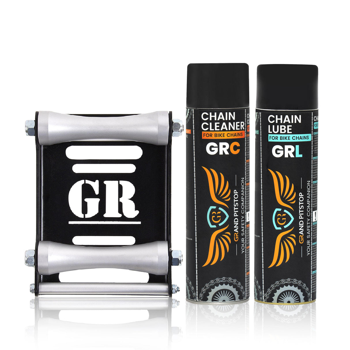 Combo of GR Chain Cleaner-500ml & GR Chain Lube-500ml & GRoller Large