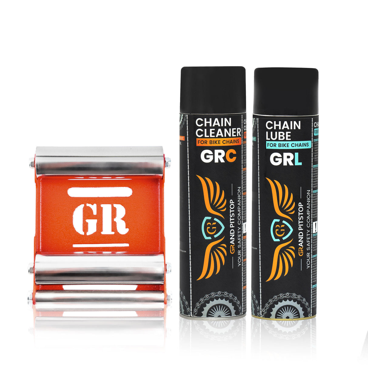 Combo of GR Chain Cleaner-500ml & GR Chain Lube-500ml & GRoller Medium