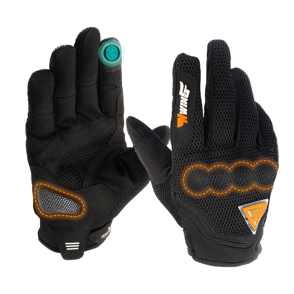 Night Wing Motorcycle LED Gloves