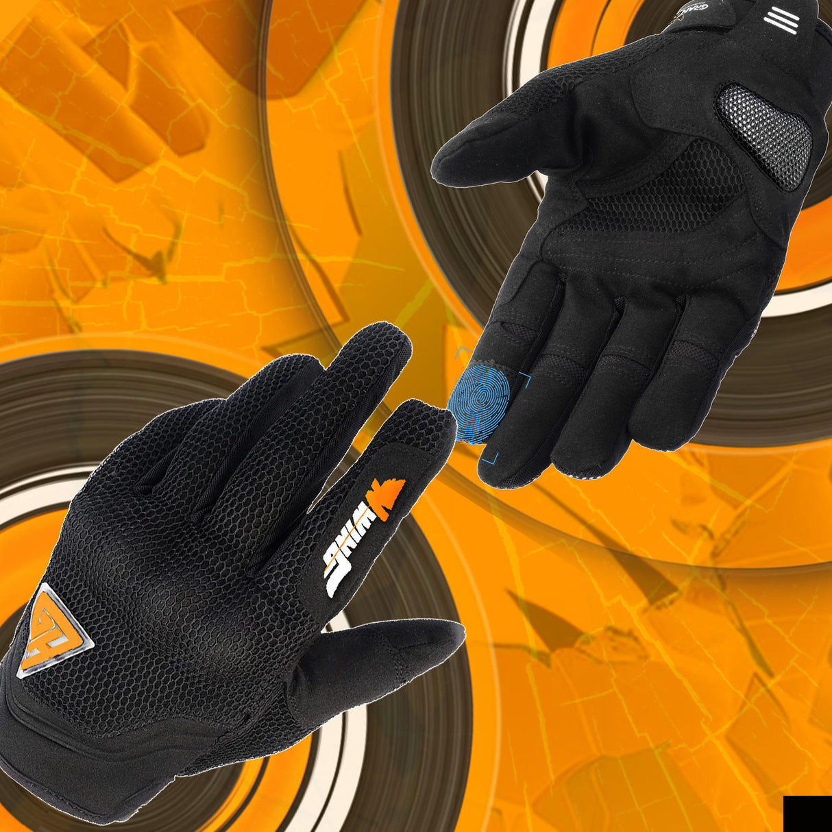 Night Wing Motorcycle LED Gloves