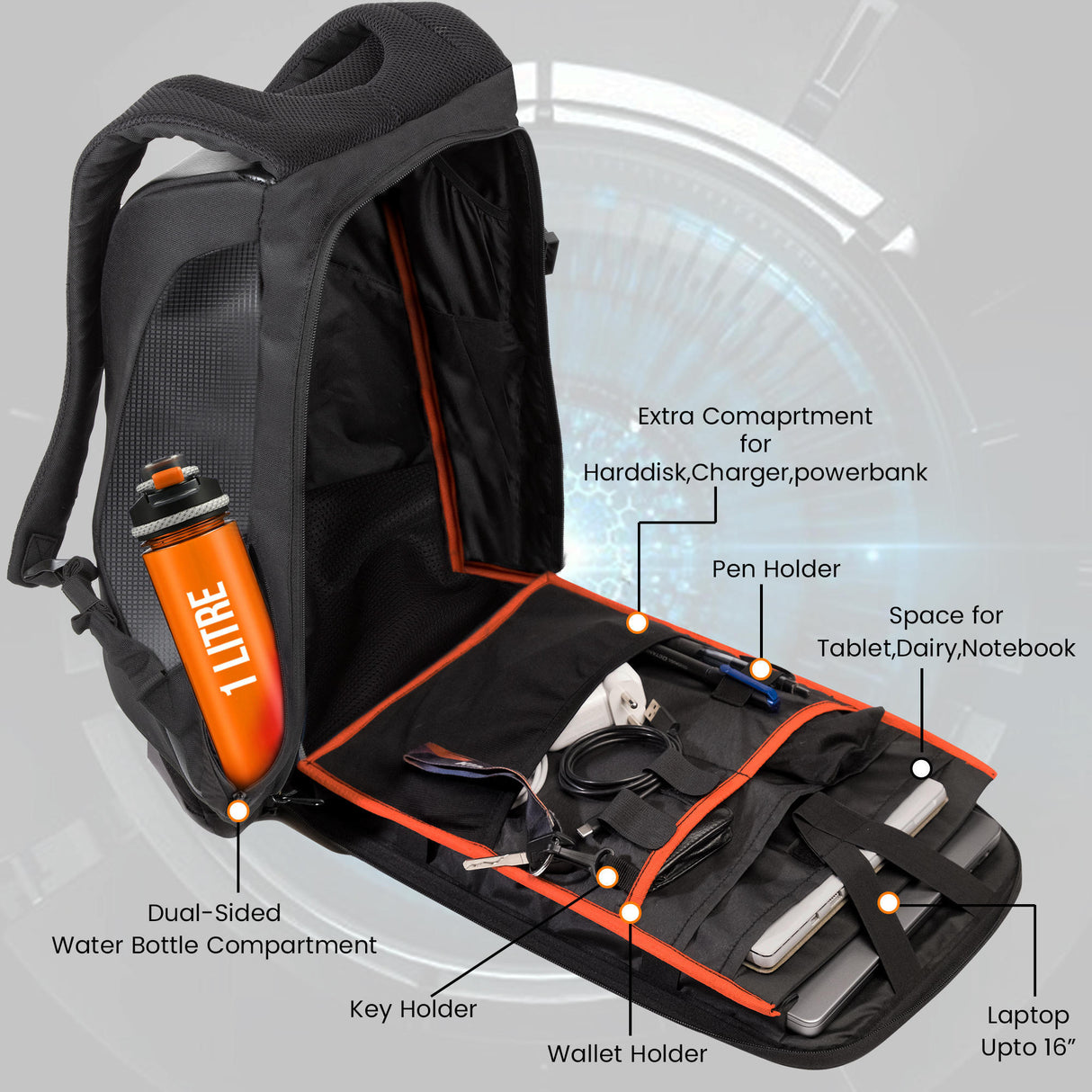 Night Wing Anti Theft Mark-1 25l Backpack