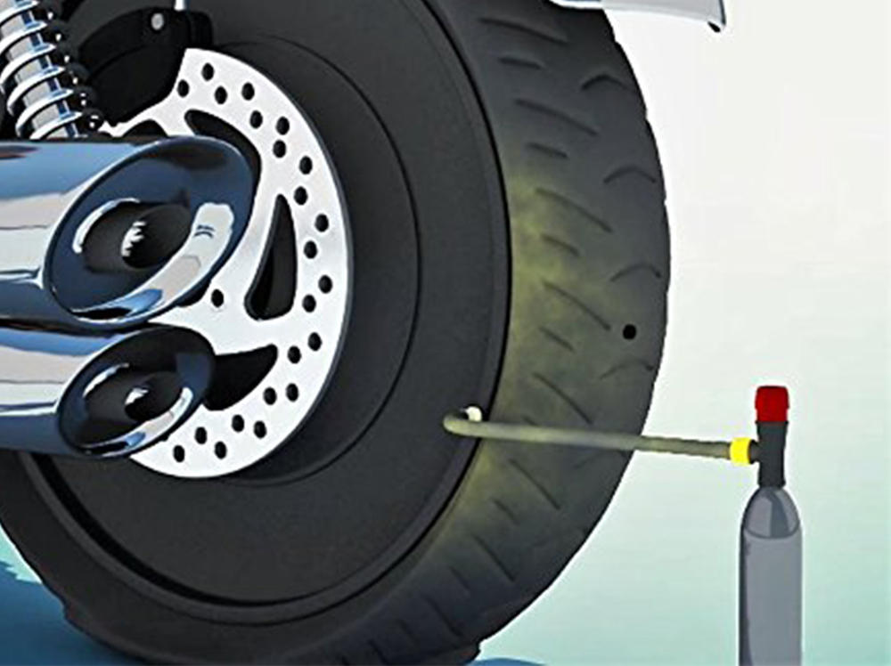 Tubeless Tyre Puncture Kit Gun & Air Inflator