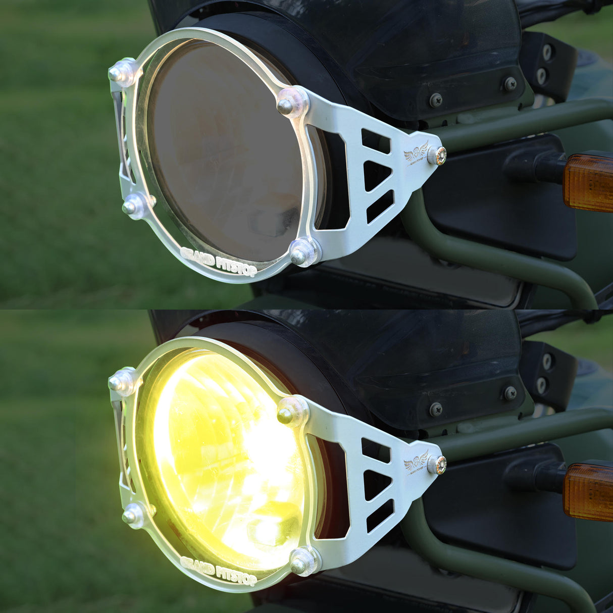 Headlight Guard for Royal Enfield Himalayan BS4-BS6 Model (2019-21) - Silver