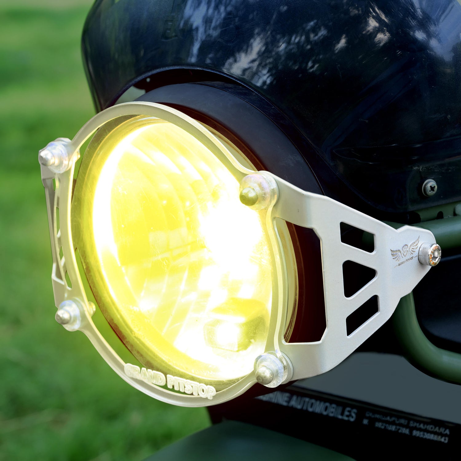 Headlight Guard for Royal Enfield Himalayan BS4-BS6 Model (2019-21) - Silver