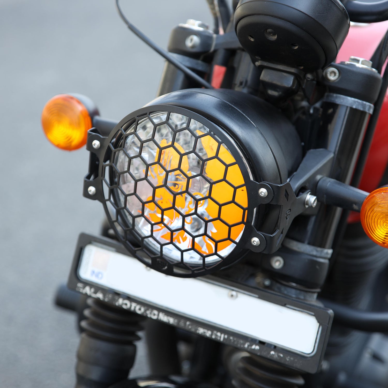 Headlight Grill for Royal Enfield Hunter - Black