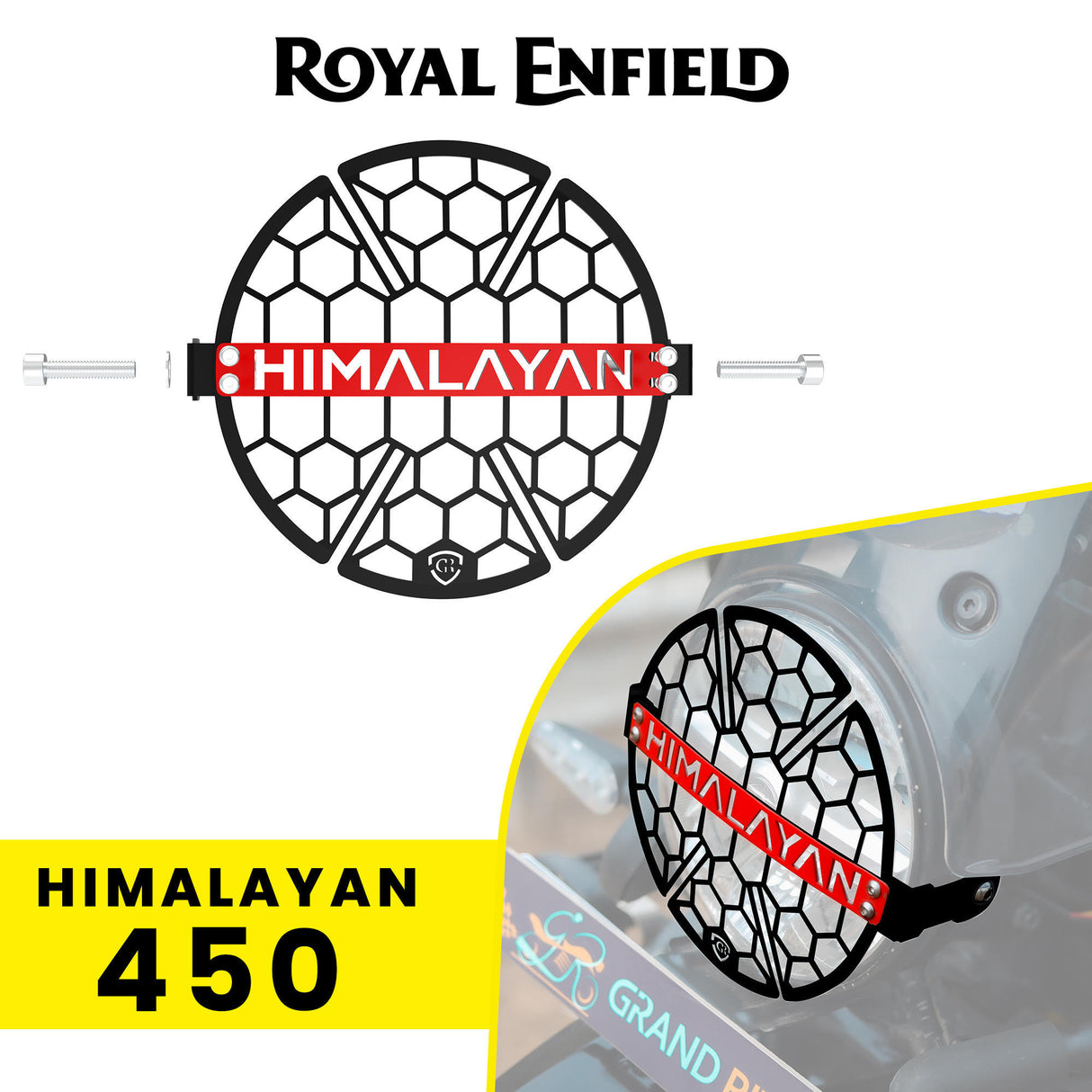 Headlight Grill for Royal Enfield Himalayan 450 - Black