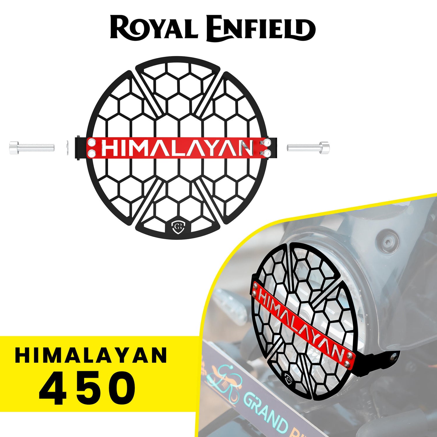 Headlight Grill for Royal Enfield Himalayan 450 - Black