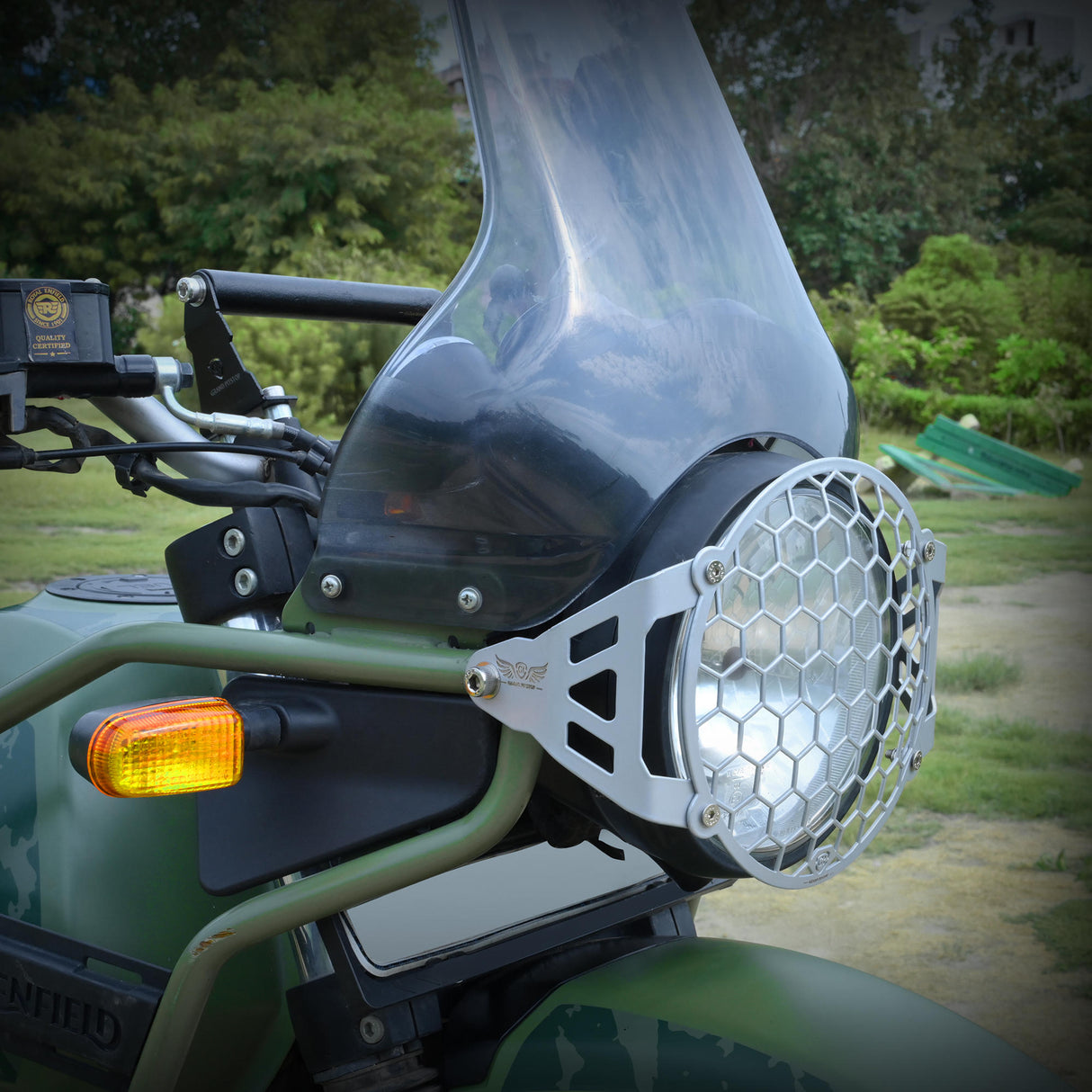 Headlight Grill for Royal Enfield Himalayan BS4-BS6 Model (2019-21) - Silver