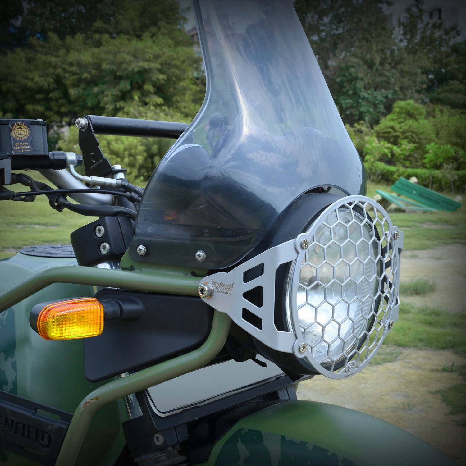 Headlight Grill for Royal Enfield Himalayan BS4-BS6 Model (2019-21) - Silver