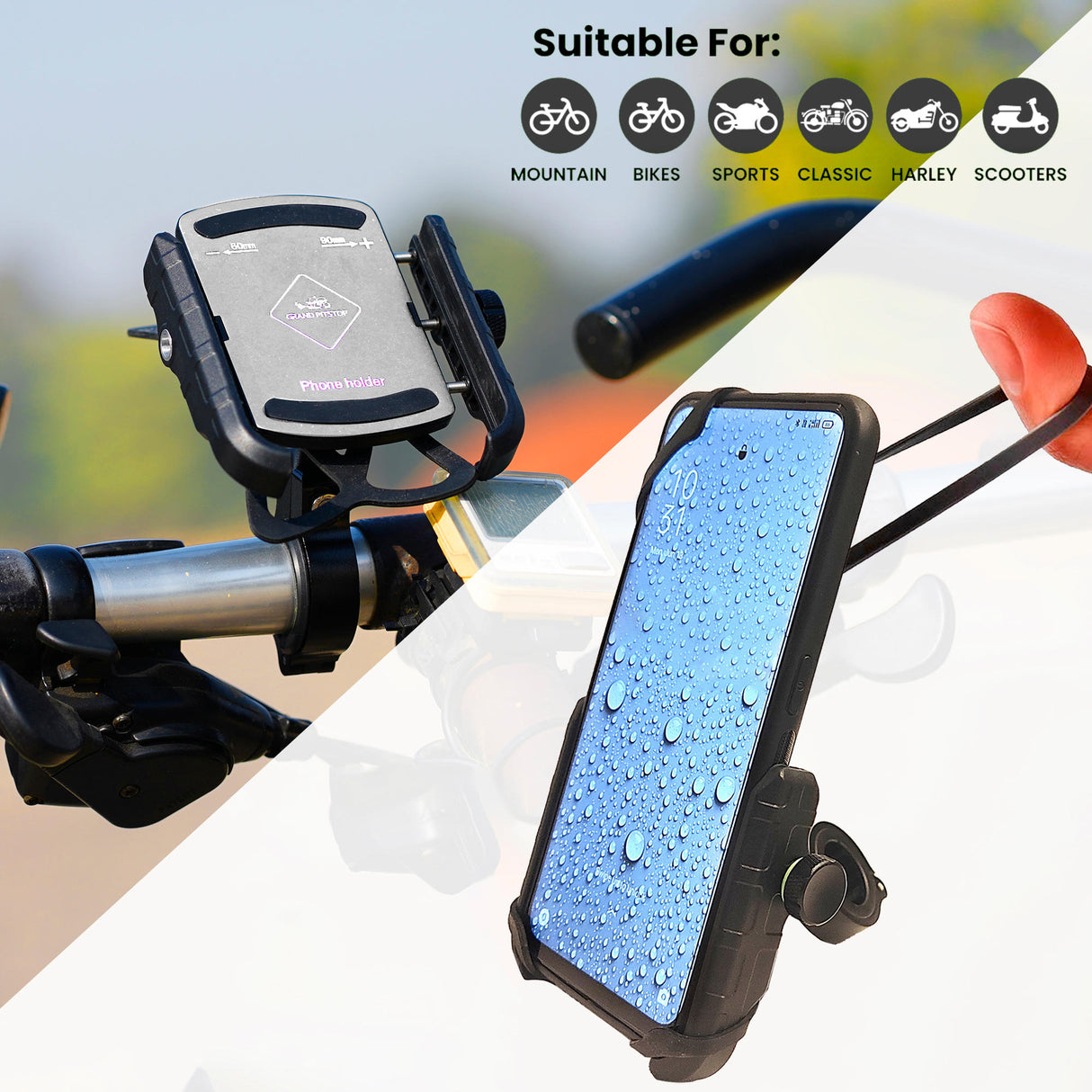 Jaw Grip Aluminium Mobile Holder without Charger - Silver