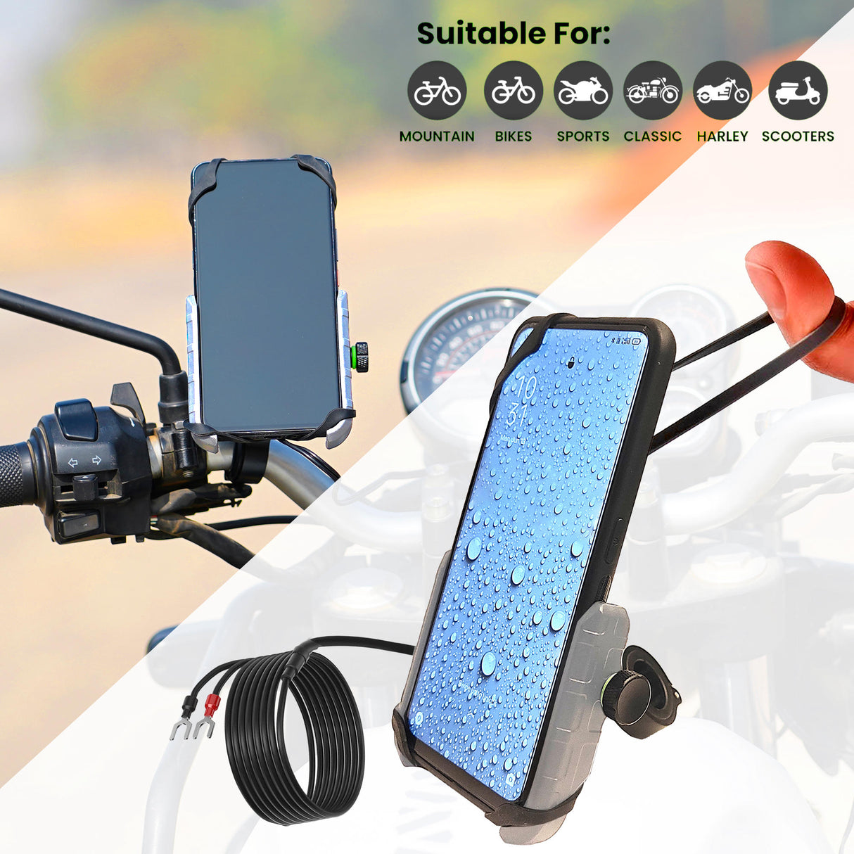 Jaw Grip Mobile Holder with 15W Wireless Charger - Silver