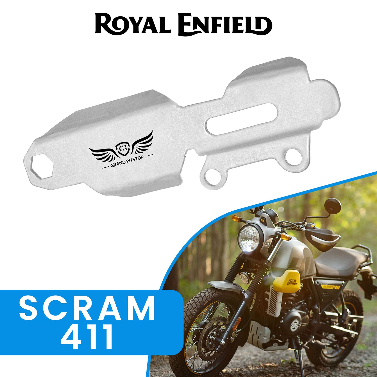 Master Cylinder Protector for Royal Enfield Scram 411 - Silver
