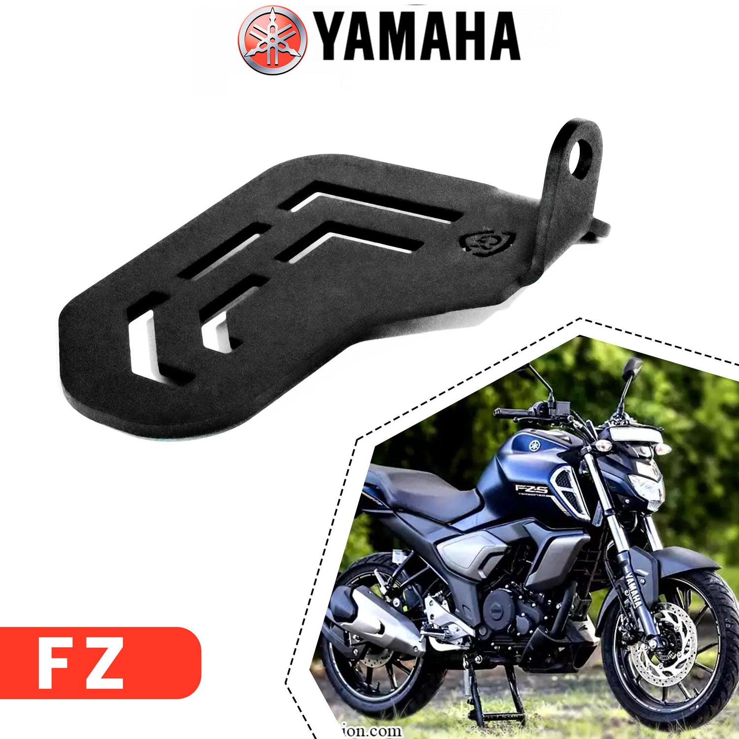 Pillion Footrest (Left) for Yamaha FZ - Black
