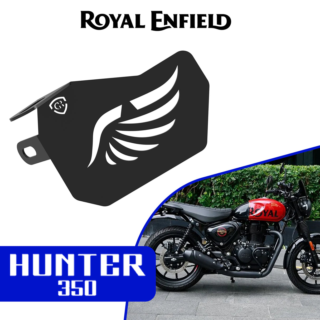 Pillion Footrest (Right) for Royal Enfield Hunter - Black