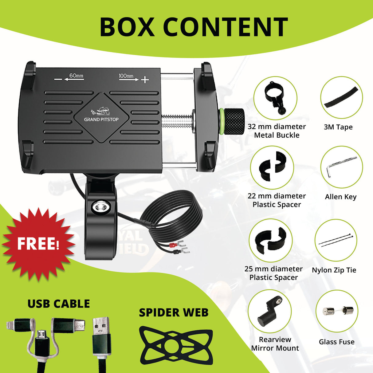 Combo - Claw Grip Mobile Holder & Strap