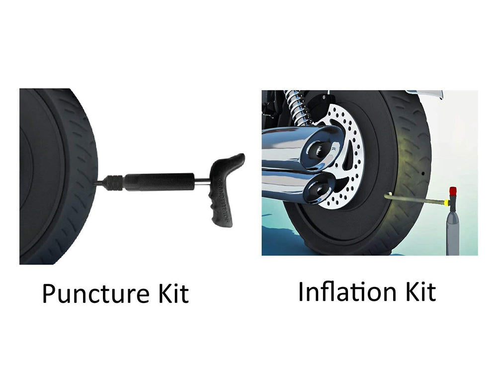 Combo - Tyre Puncture Repair Pocket Plugger & Air Inflator
