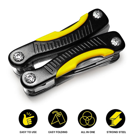 Premium Stainless Steel Multipurpose Plier - Black & Yellow