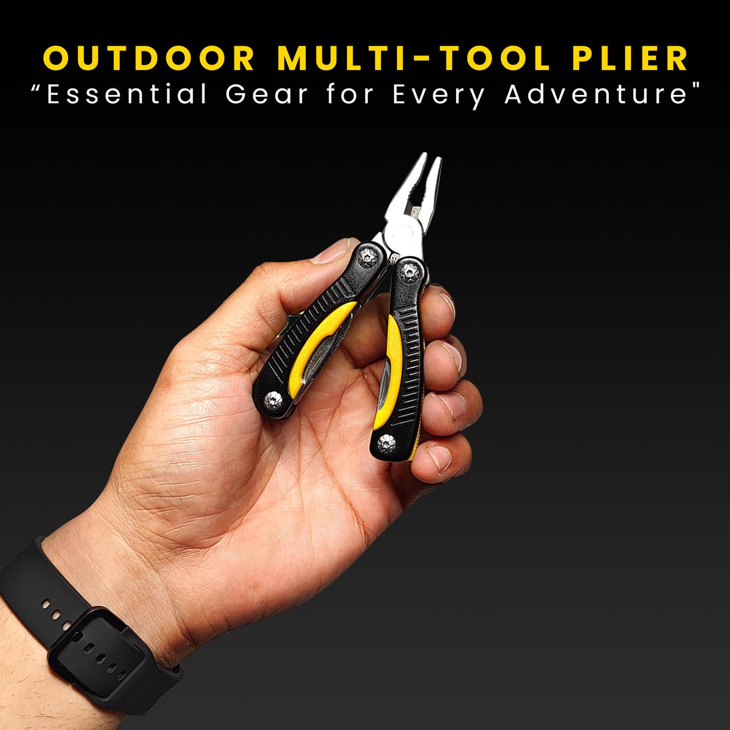 Premium Stainless Steel Multipurpose Plier - Black & Yellow