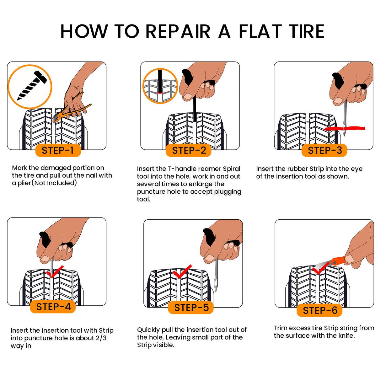 Puncture Repair Kit With 30 Strips