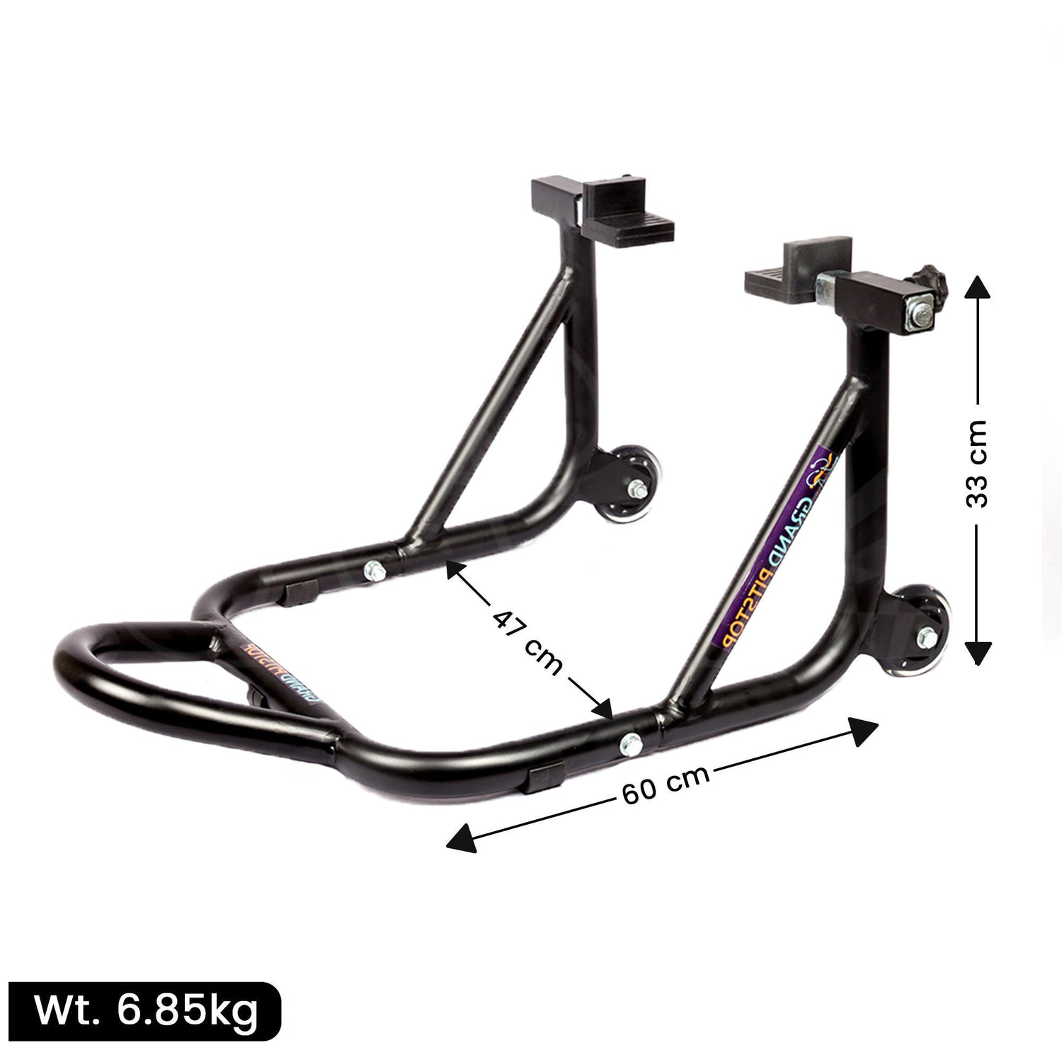 Dismantlable Rear Paddock Stand (Black) and 10 mm Bobbins