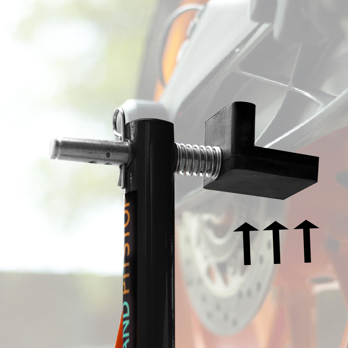 Dismantlable Rear Paddock Without Skate Wheels (upto 185 kg) - Black