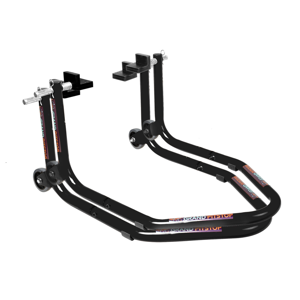 Dismantlable Rear Paddock Without Skate Wheels (upto 185 kg) - Black