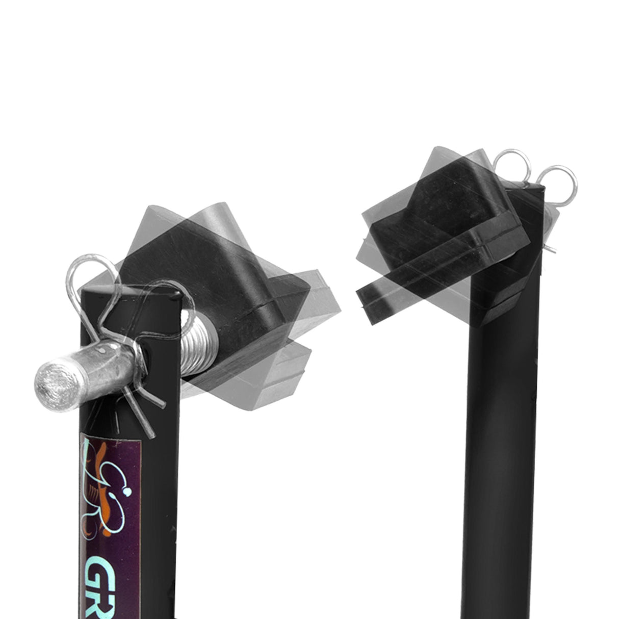 Dismantlable Rear Paddock Without Skate Wheels (upto 185 kg) - Black