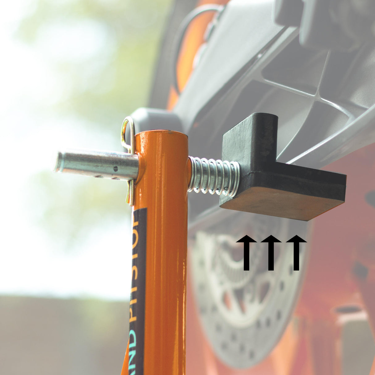 Dismantlable Rear Paddock Without Skate Wheels (upto 185 kg) - Orange