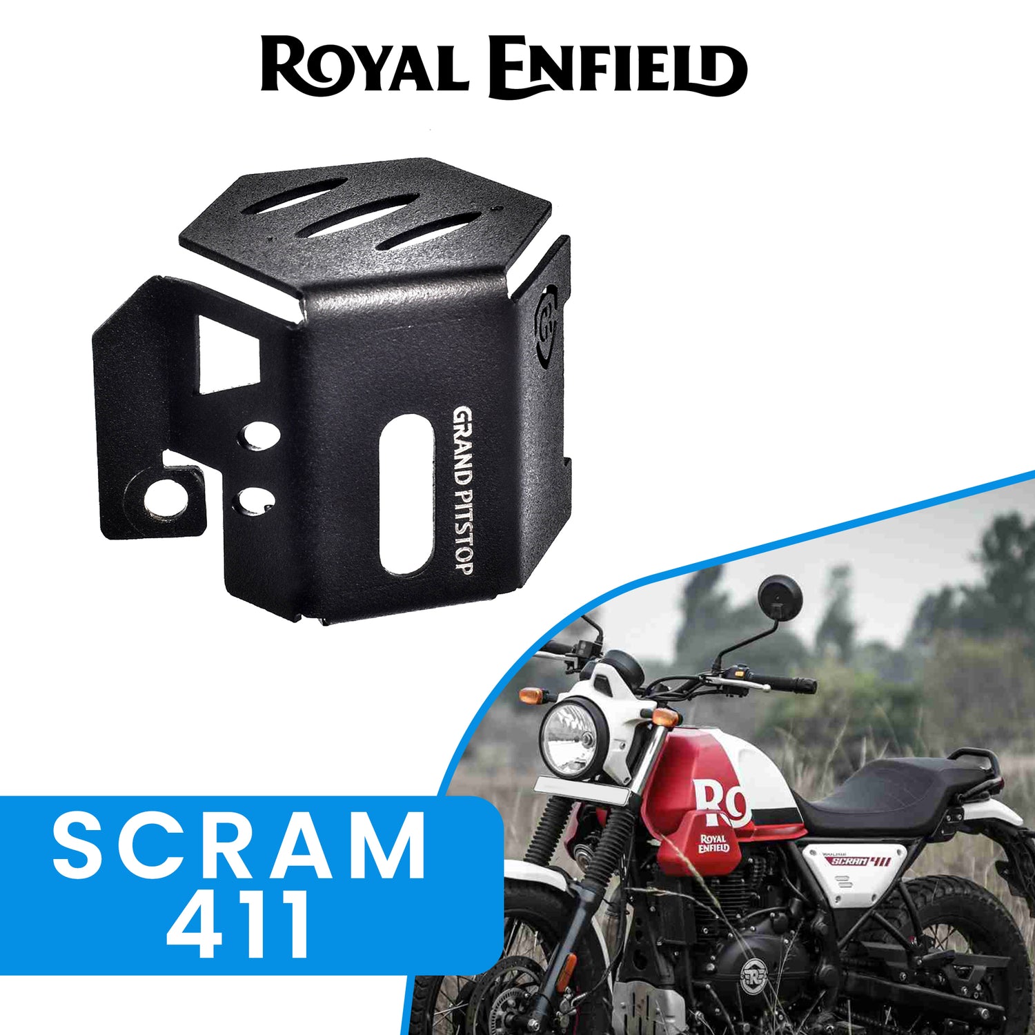 Rear Brake Fluid Cap for Royal Enfield Scram 411 - Black