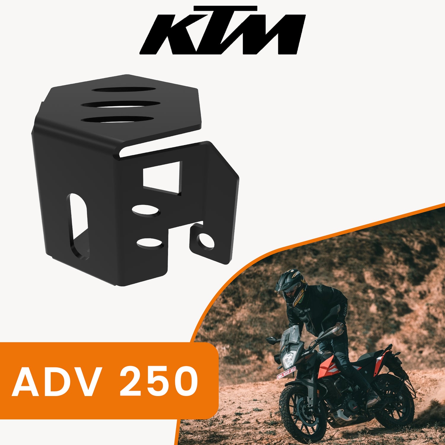Rear Brake Fluid Cap for KTM 250 Adventure - Black