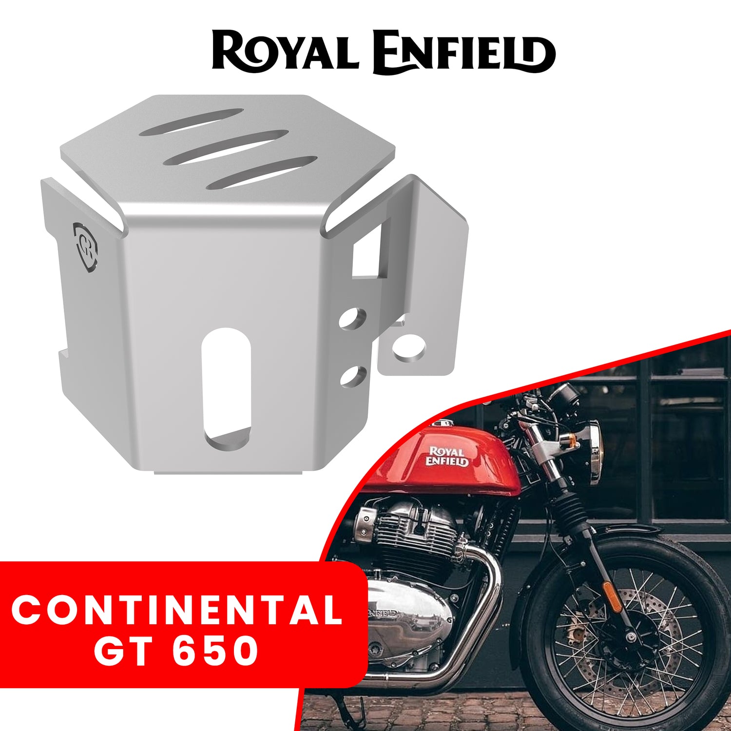 Rear Brake Fluid Cap for Royal Enfield Continental GT - Silver