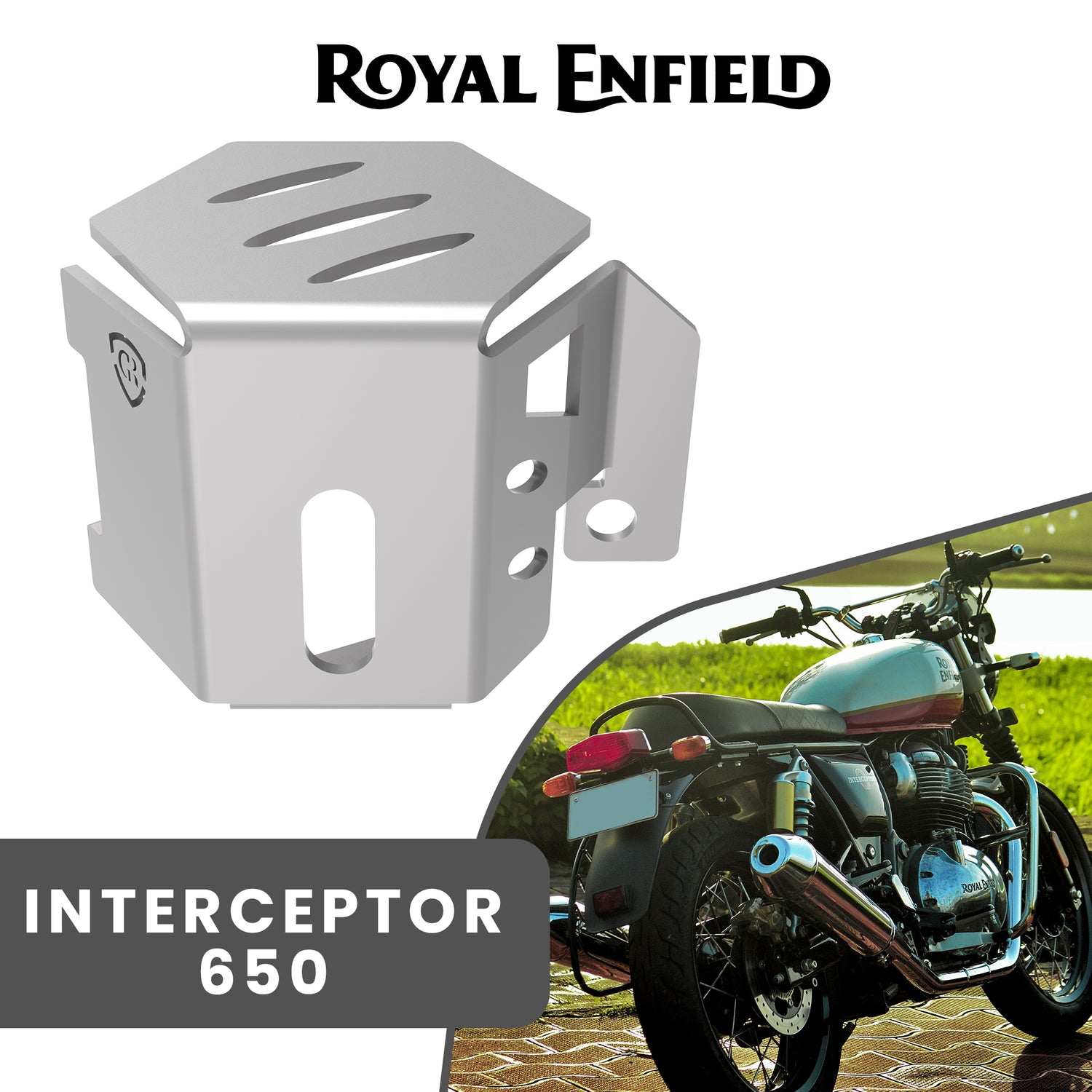 Rear Brake Fluid Cap for Royal Enfield Interceptor - Silver