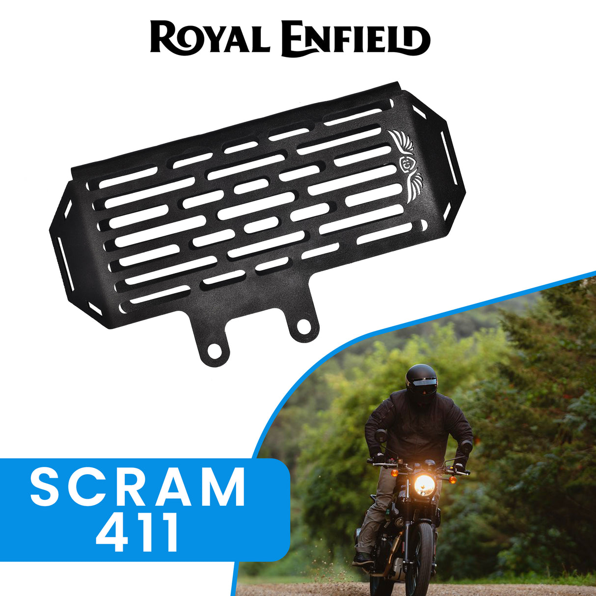 Radiator Grill for Royal Enfield Scram 411 - Black