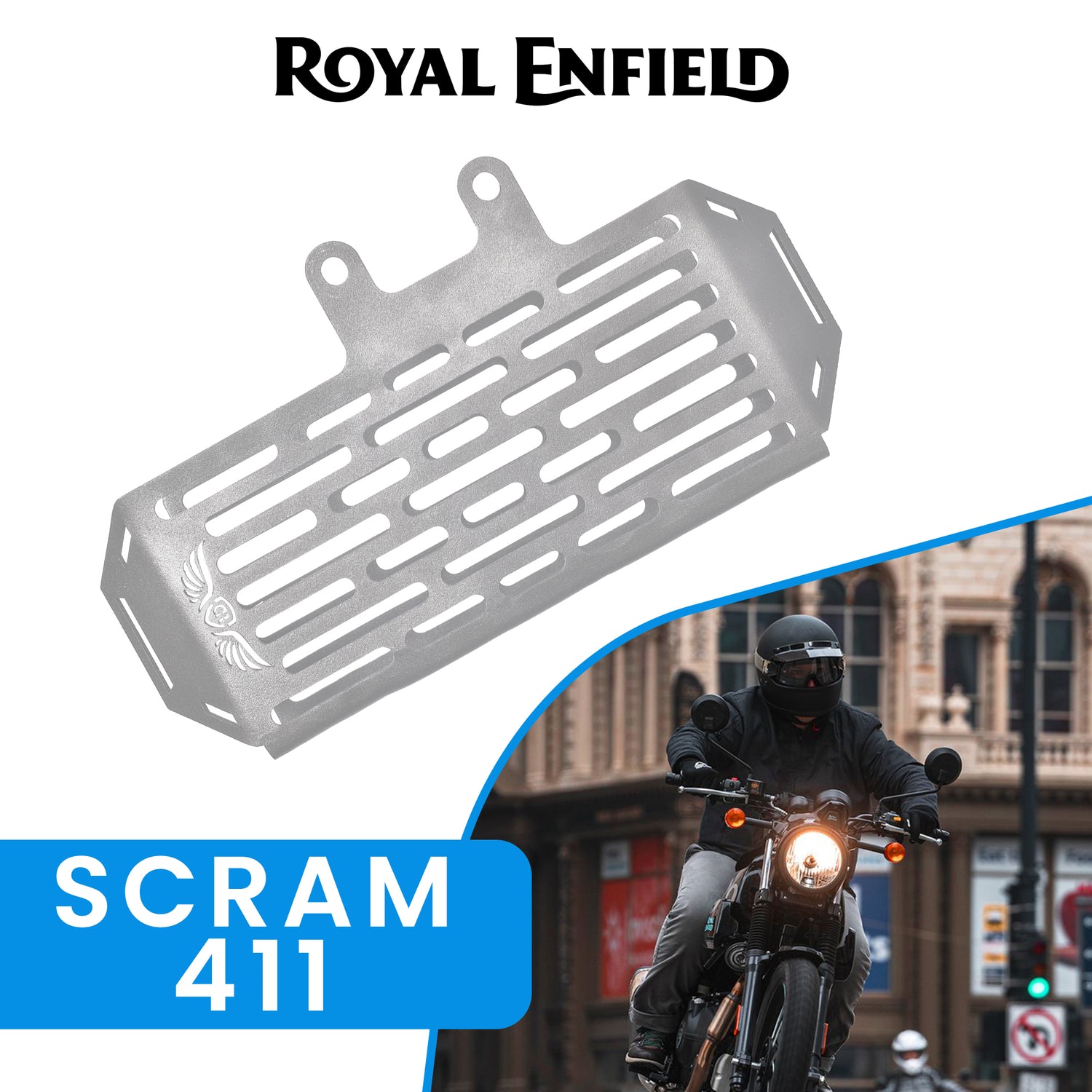 Radiator Grill for Royal Enfield Scram 411 - Silver