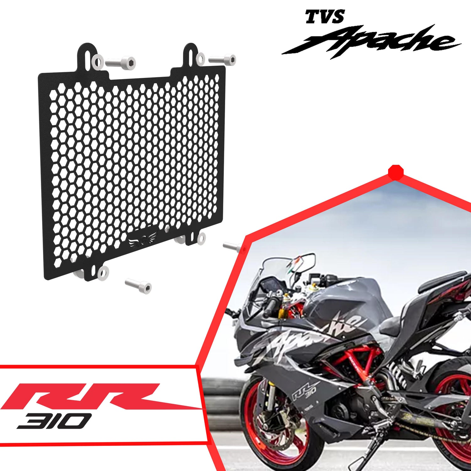 Radiator Grill for TVS Apache RR 310 - Black