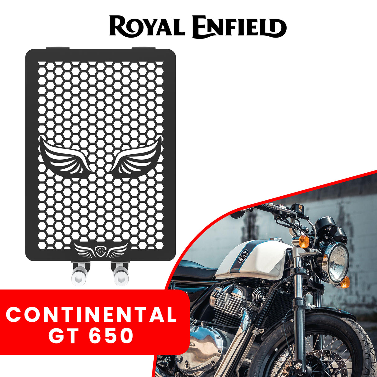 Radiator Grill for Royal Enfield Continental GT - Black