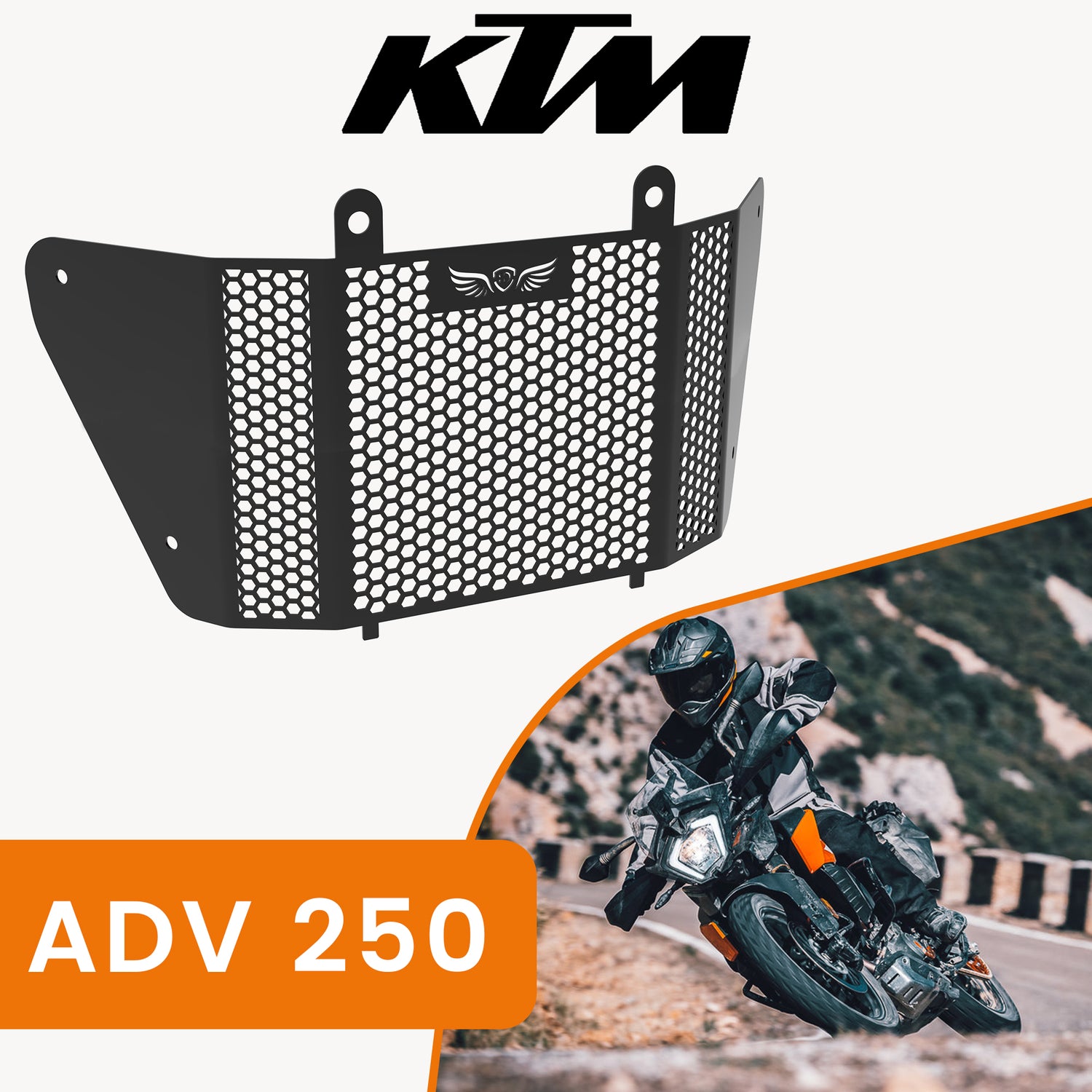 Radiator Grill for KTM 250 Adventure - Black