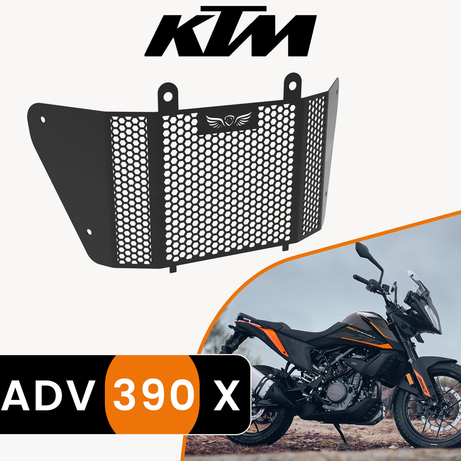Radiator Grill for KTM 390 Adventure X - Black