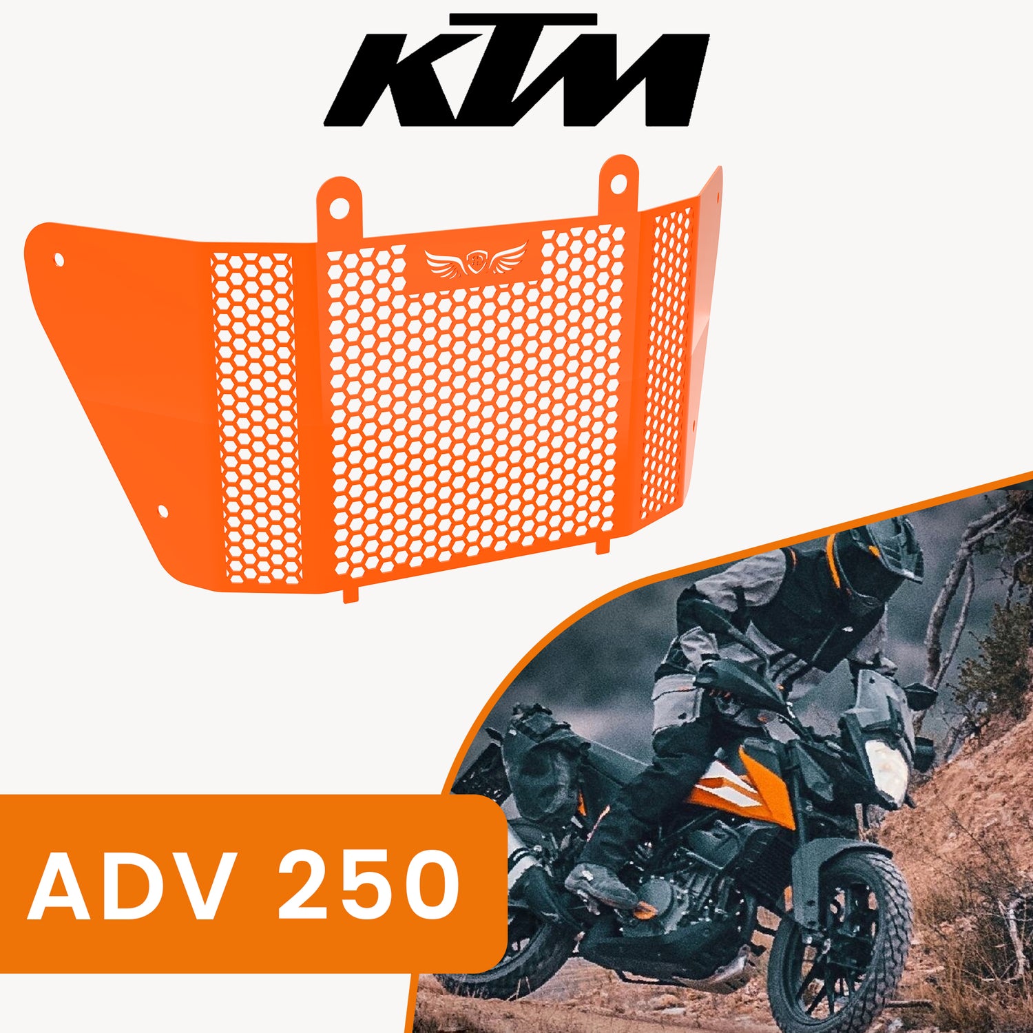 Radiator Grill for KTM 250 Adventure - Orange