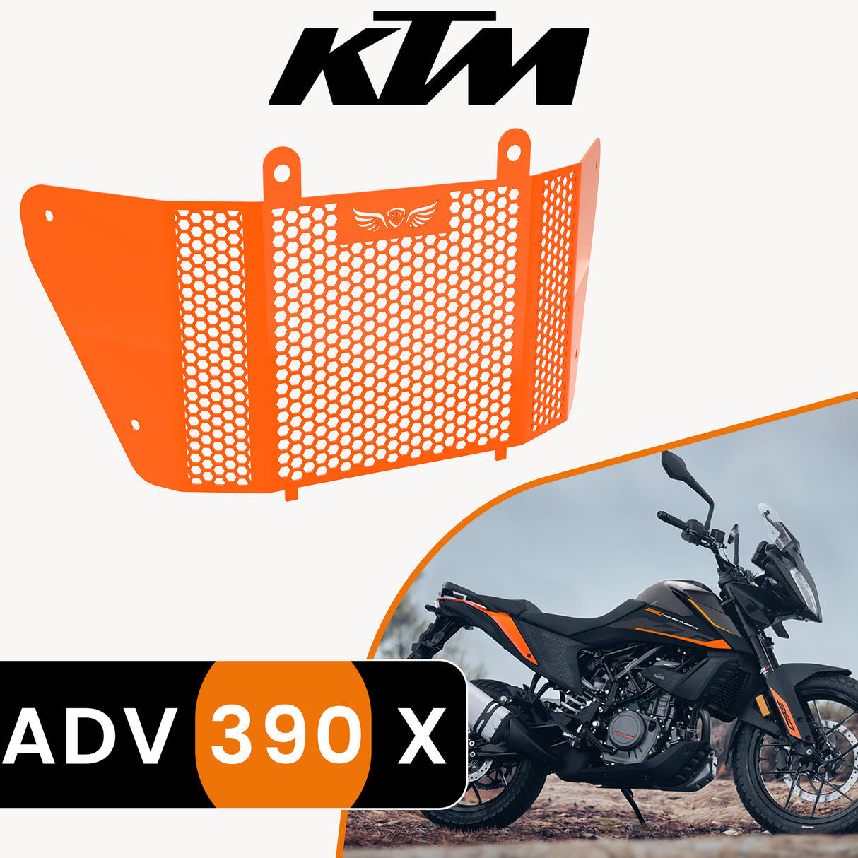 Radiator Grill for KTM 390 Adventure X - Orange