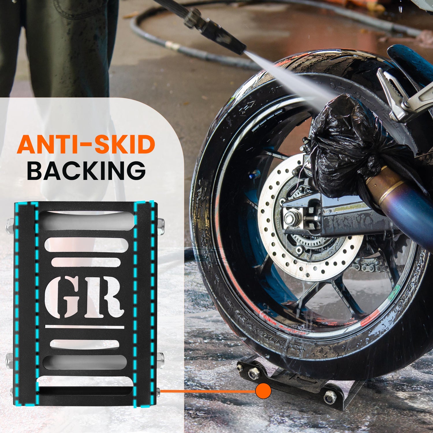 GRoller - Paddock Stand Replacement (Large - Bike Btw. 270 kg) - Black