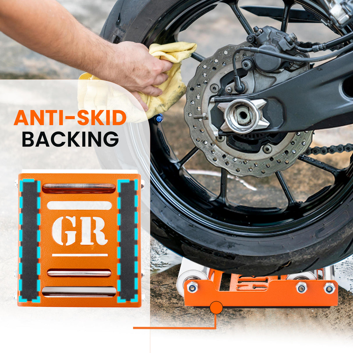 GRoller - Paddock Stand Replacement (Medium - Bike Wt. 220 kg) - Orange