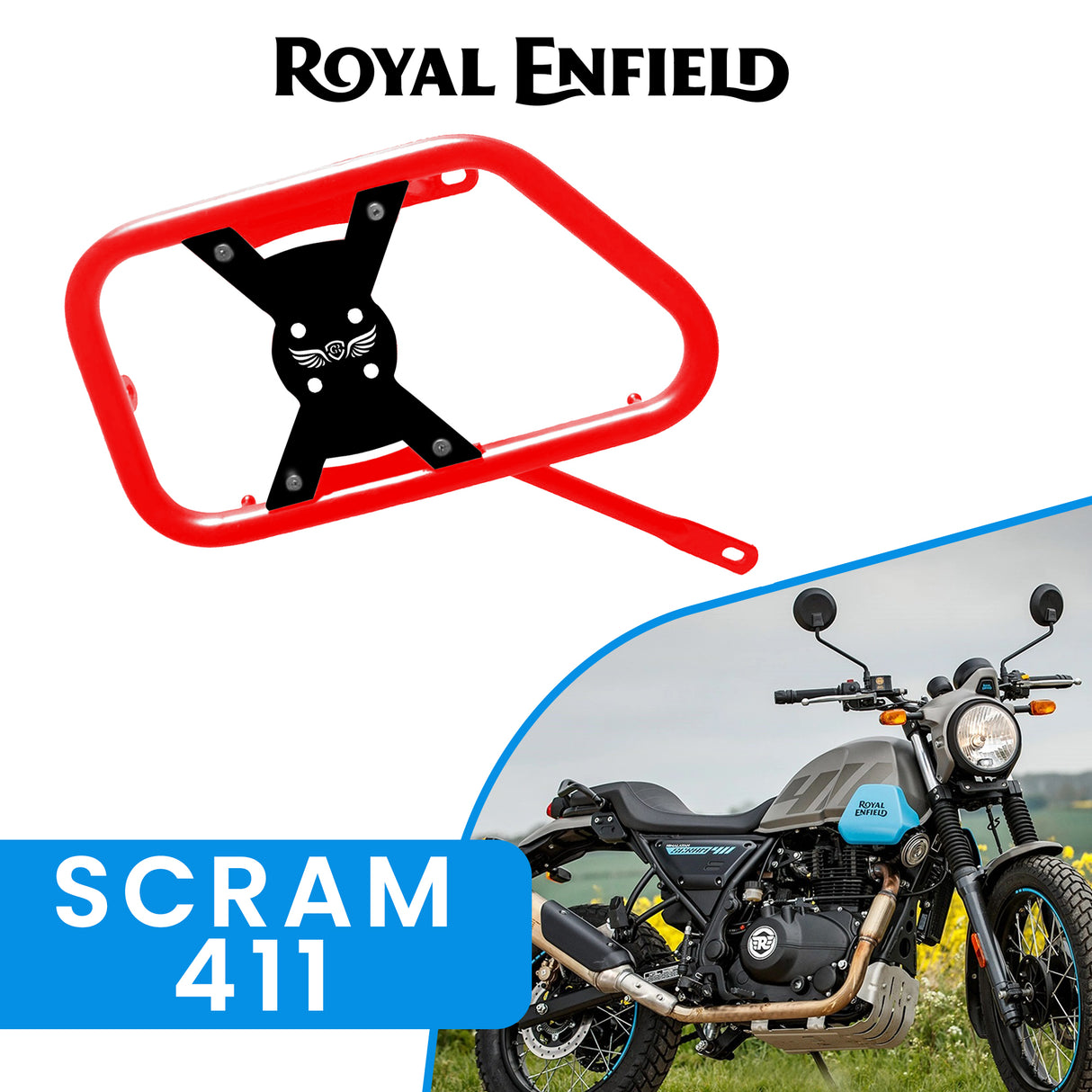 Saddle Stay for Royal Enfield Scram 411 - Red-Black