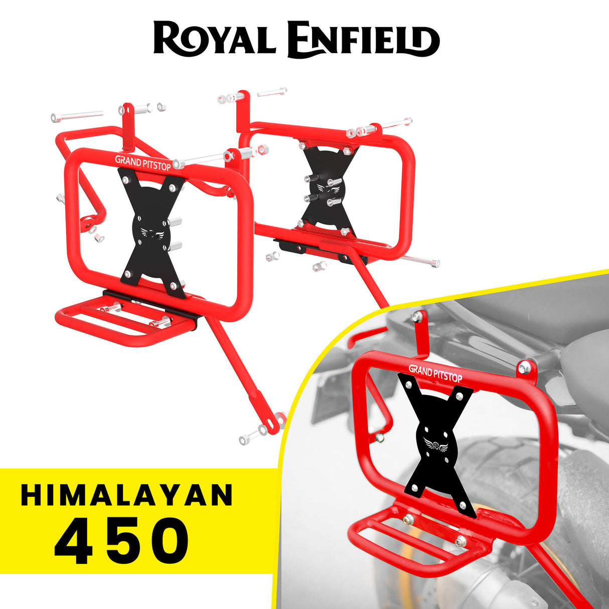 Saddle Stay for Royal Enfield Himalayan 450 - Red-Black