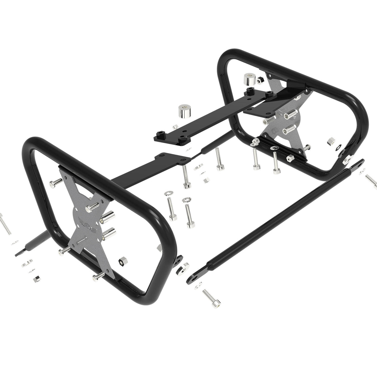 Saddle Stay (Pair) for Suzuki V-Strom - Black & Silver