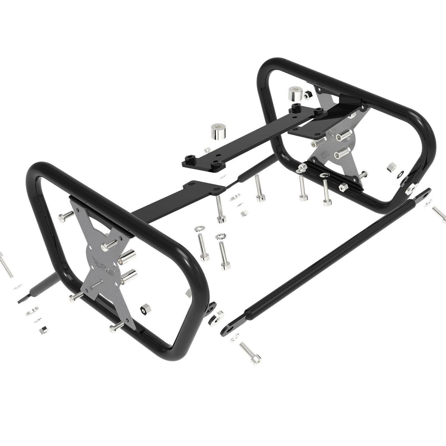 Saddle Stay (Pair) for Suzuki V-Strom - Black & Silver