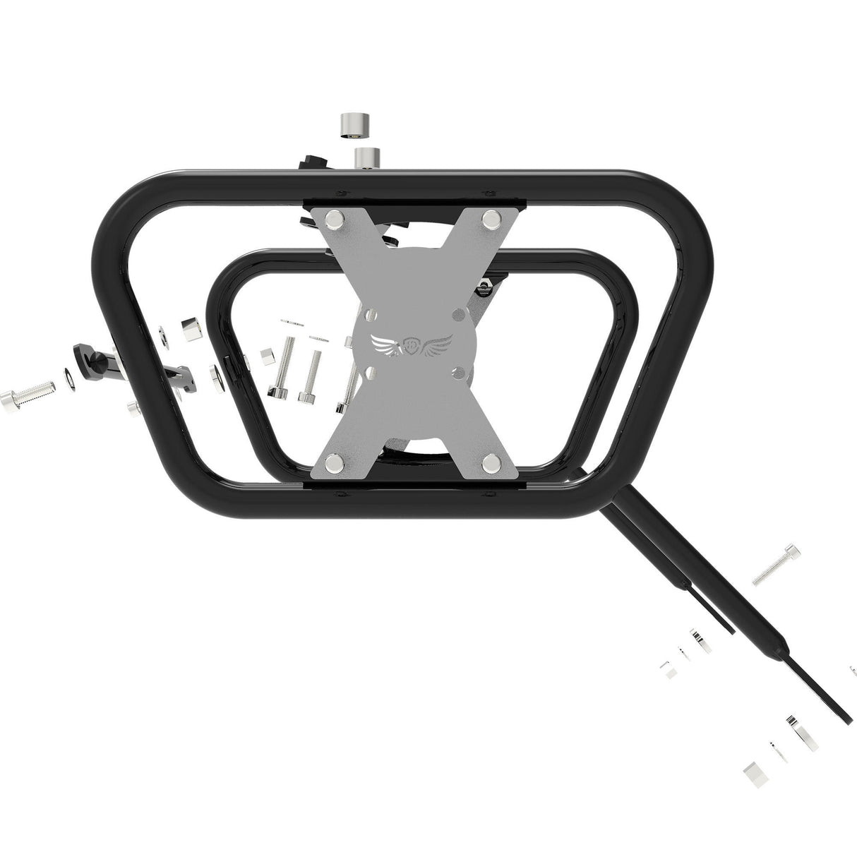 Saddle Stay (Pair) for Suzuki V-Strom - Black & Silver