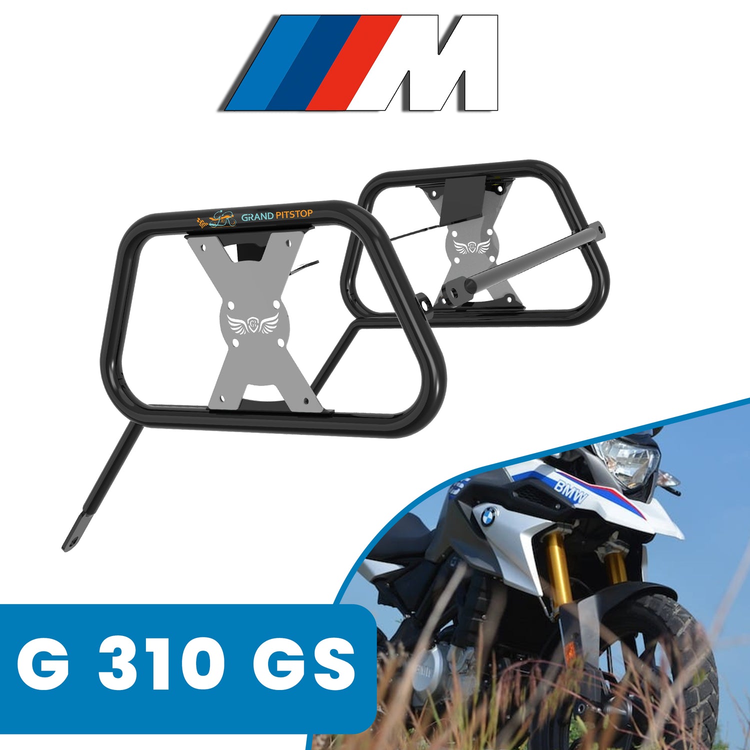 Saddle Stay for BMW G 310 GS - Black & Silver