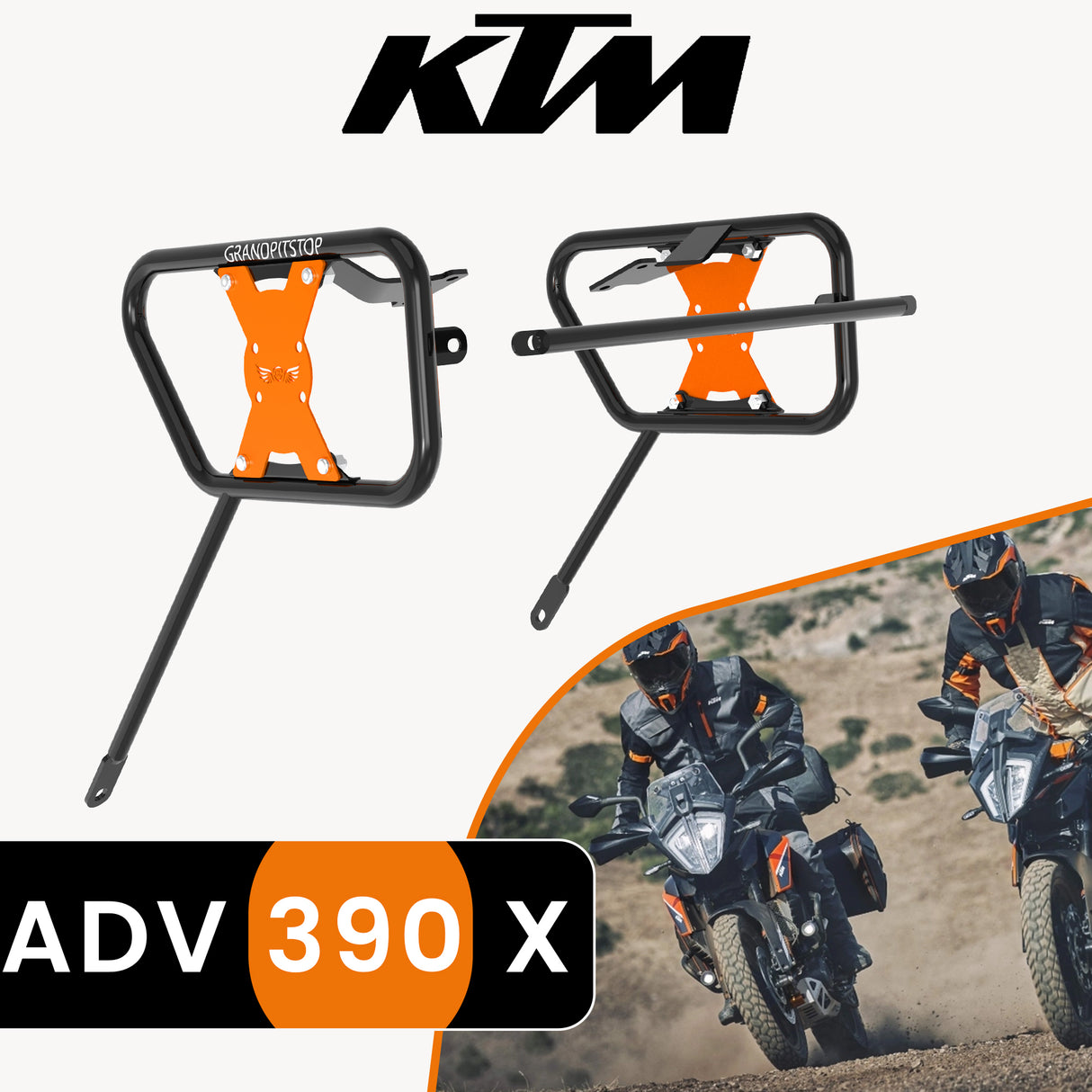 Saddle Stay for KTM 390 Adventure X - Black & Orange