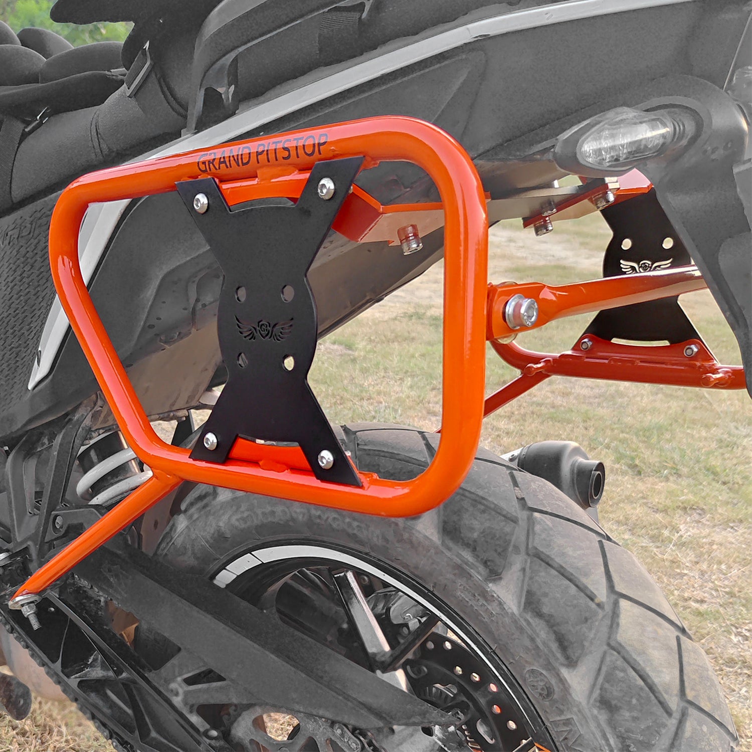 Saddle Stay (Pair) for KTM 250 Adventure - Orange & Black